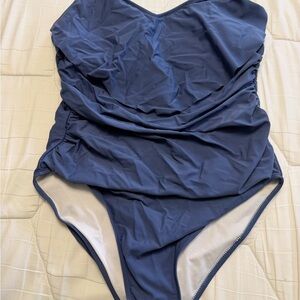 Elegant Blue One-Piece Swimsuit